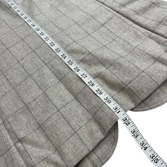 Khaki’s of Carmel Tan Window Pane Italian Wool Quilted Preppy Winter Jacket, 56/ - Picture 12 of 15